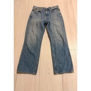 AYR The Empire Jeans Aquarius Wash Cropped Straight Leg Sz 27